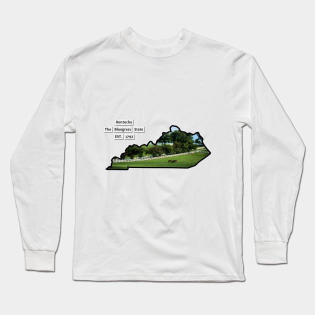 Kentucky USA Long Sleeve T-Shirt by Designs by Dyer